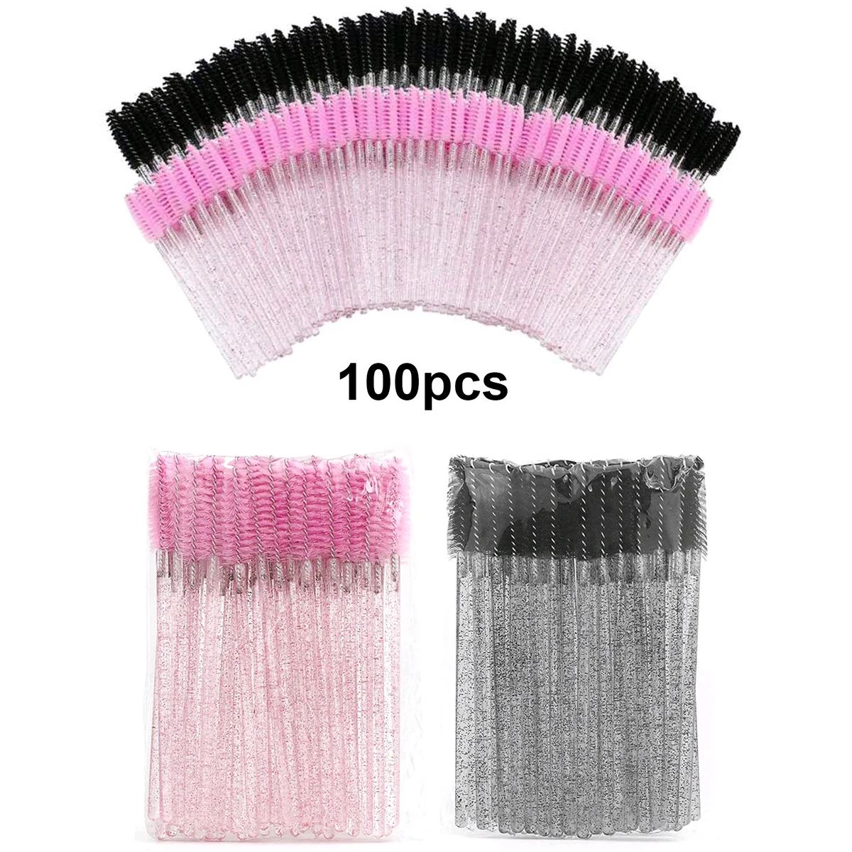 Eyelash Extension Vendor - 100 個まつげエクステンションメイクアップ用使い捨てまつげブラシスプーリーマイクロラッシュマスカラワンドコーム卸売