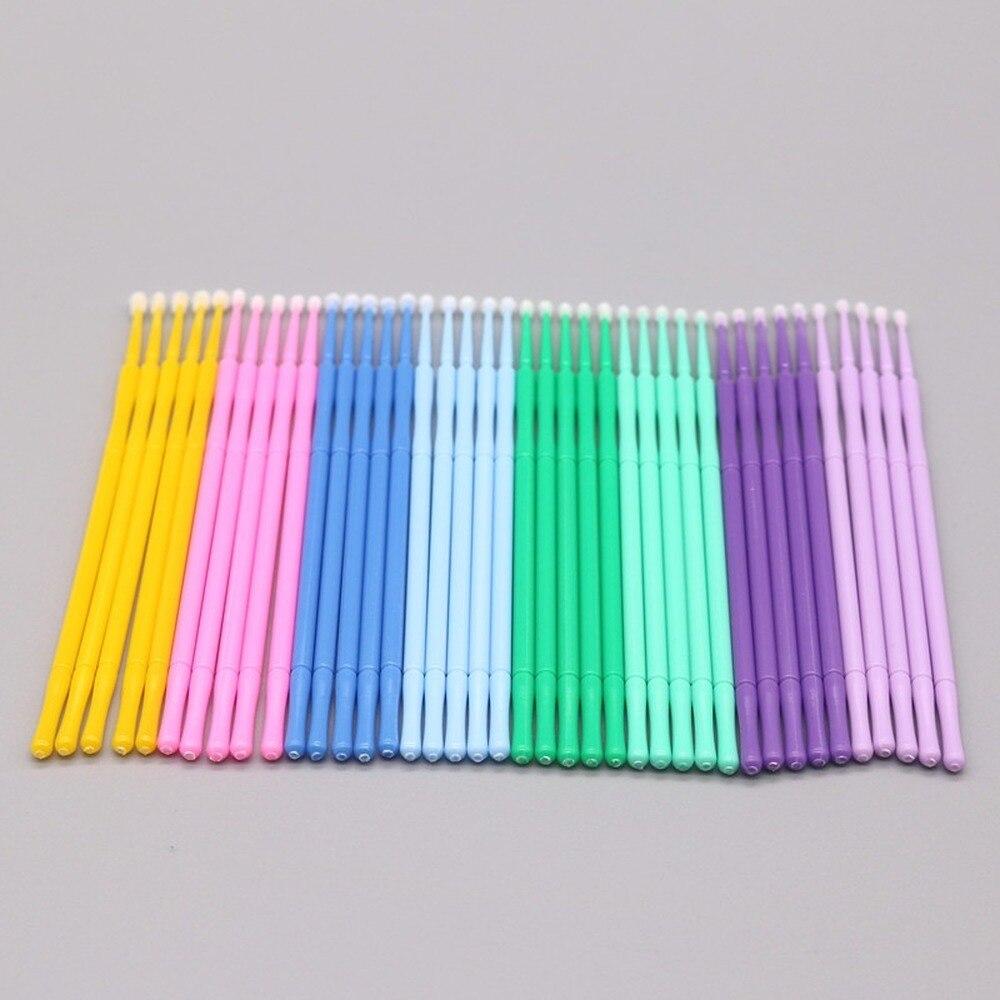 Eyelash Extension Vendor - 100 ピース/ロットマイクロブラシメイクアップまつげエクステンション使い捨てアイラッシュ接着剤クリーニングブラシ無料アプリケータースティックメイクアップツール