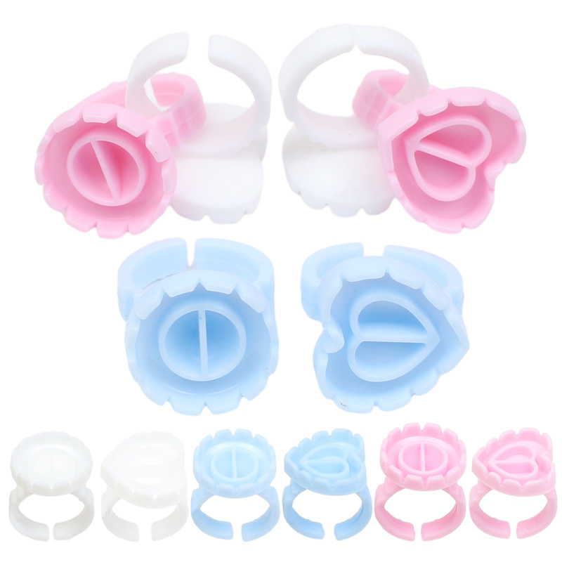 Eyelash Extension Vendor - 100 ピース/バッグ使い捨てまつげエクステンション接着剤リングカップタトゥー顔料ホルダー容器ラッシュツールサプライヤー