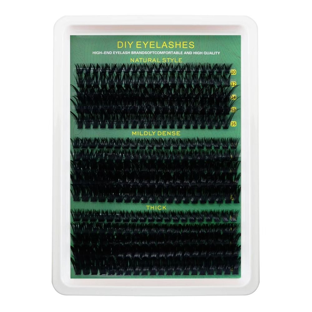Eyelash Extension Wispy - ナチュラルルックつけまつげ ボンド＆シール ウィスピー風 3Dフェイクミンク ラッシュクラスターデザイン つけまつげ