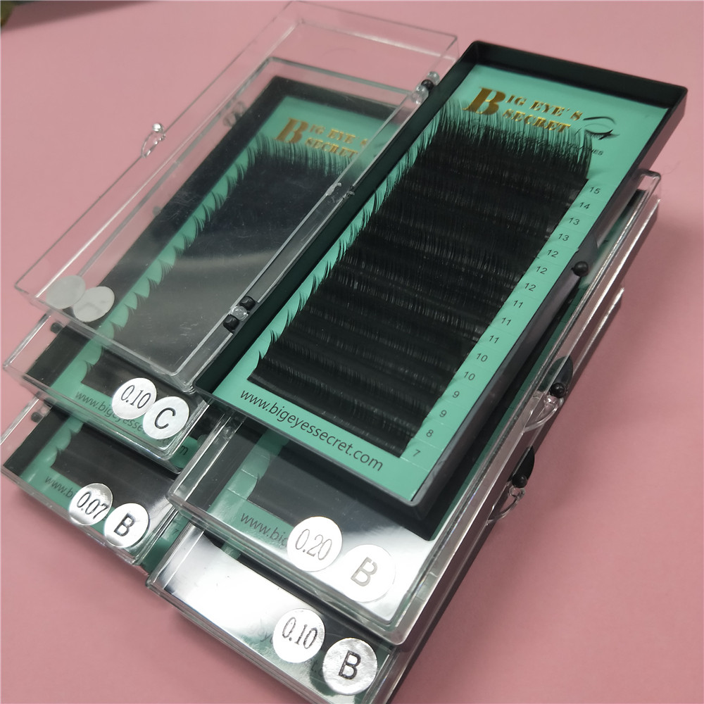 Eyelash Extension Korea Natural - プロモーション価格まつげエクステンション厚さカール J B C D ソフトシルク韓国個別まつげナチュラルソフトつけまつげ