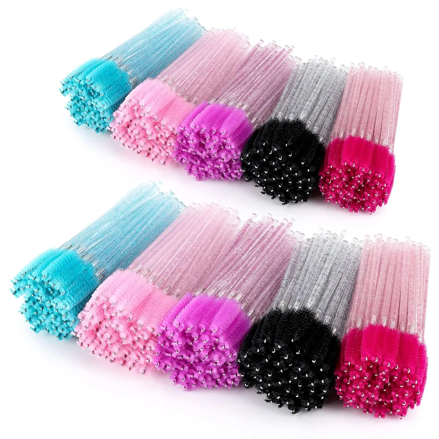 Eyelash Extension Vendor - 100/1000/2000 個使い捨てマスカラワンドまつげブラシ Spoolies 眉毛アイラッシュエクステンションカラフルな卸売美容ツール