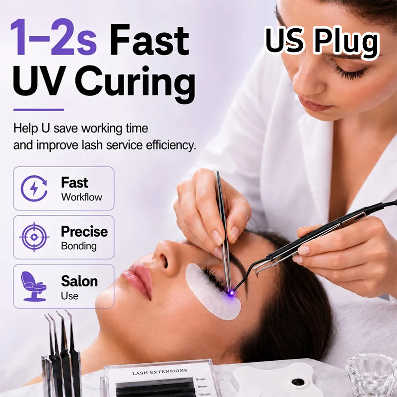 Eyelash Extension Uv Glue - ミニUVまつげランプピンセット 2秒速乾硬化ライト まつげエクステ用ピンセット ポータブルLED懐中電灯 まつげグルー ネイルアート用