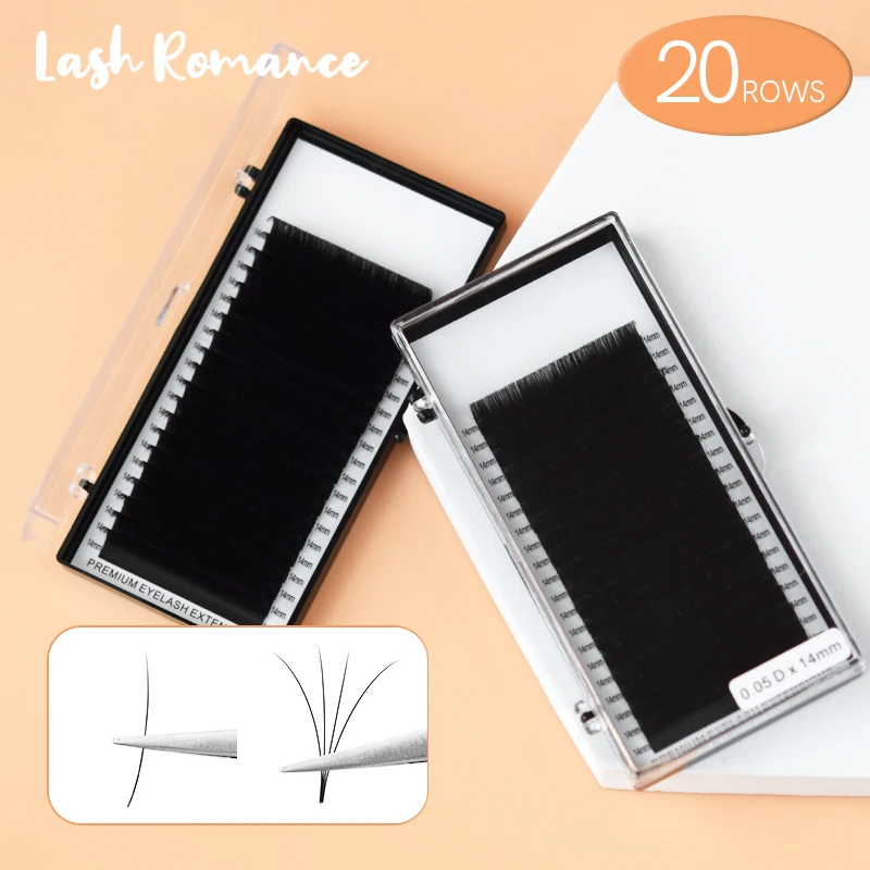Eyelash Extension Korea Natural - H & l-韓国の個々のつけまつげ,天然効果,高品質,20行,1990