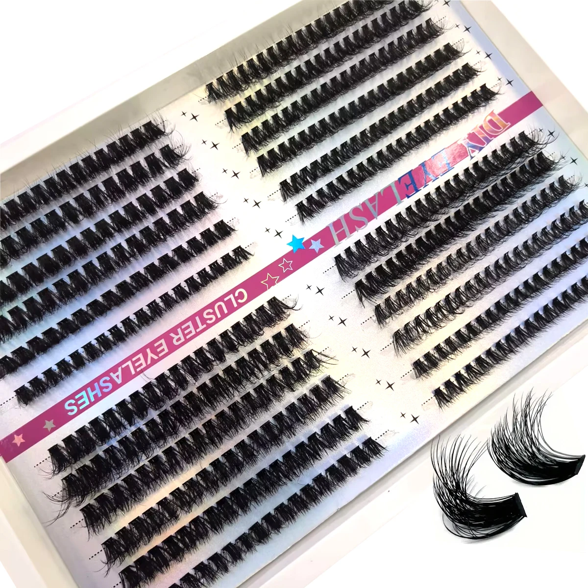 Eyelash Extension Home Service - AMSDCN 30P-100P ミックスふわふわ個別まつげクラスターエクステンションつけまつげ DIY 自宅でクラスターメイクアップまつげツール