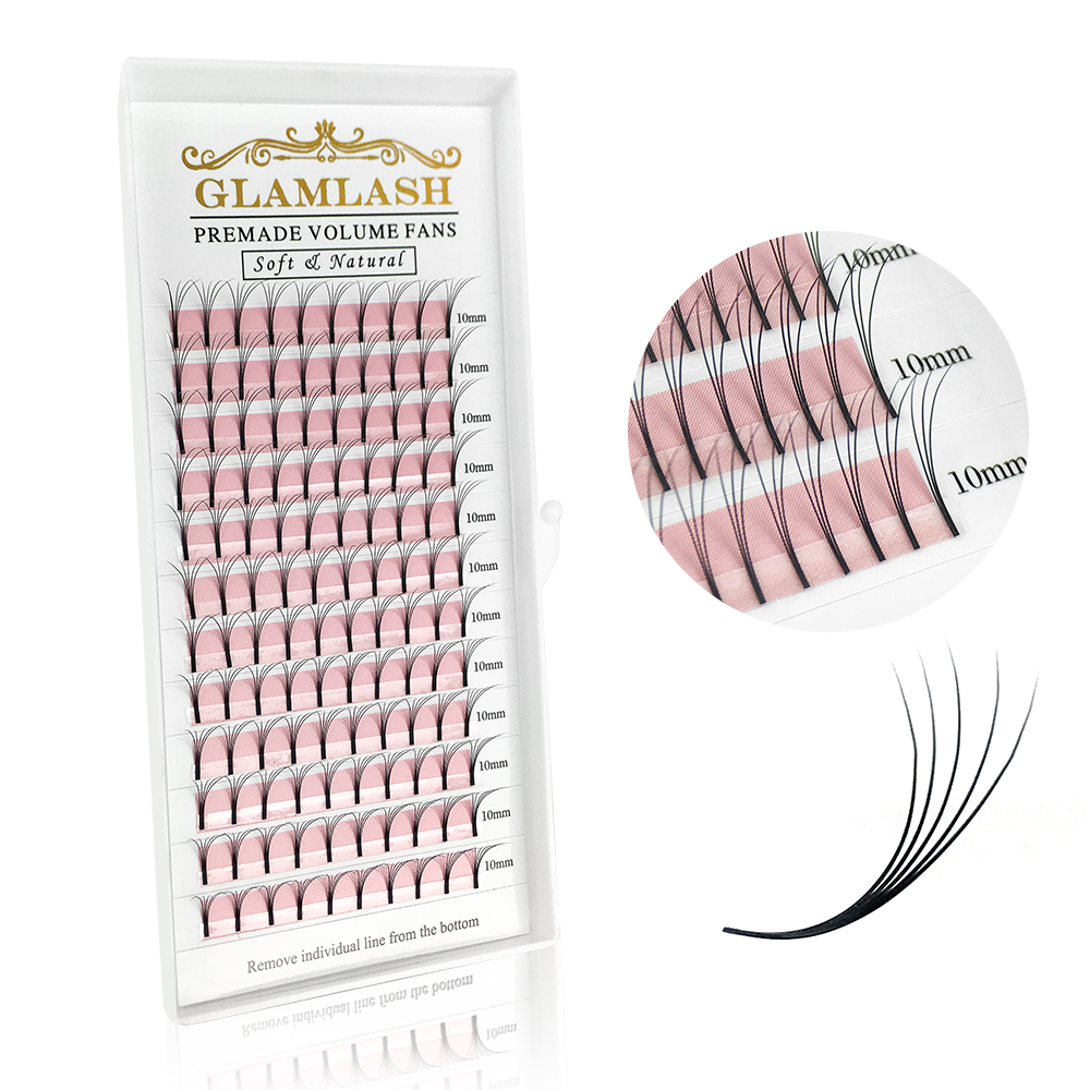 GLAMLASH 2D-6D 既成ボリュームファンロングステ - Eyelash Extension Korea Natural のレビューと価格