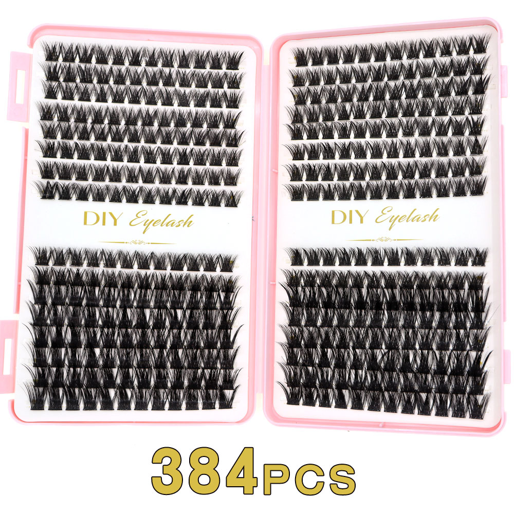 DIYまつげエクステキット 384束のつけまつげ 厚く長いま - Eyelash Extension Home Service のレビューと価格