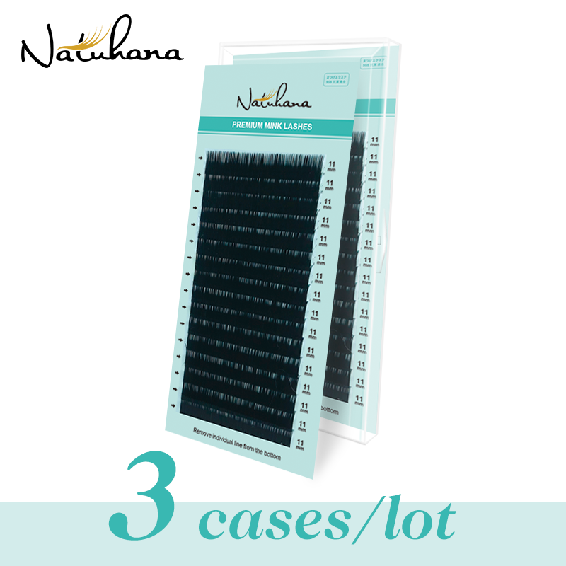 NATUHANA 3 ケース/ロットミンクまつげエクステンシ - Eyelash Extension Korea Natural のレビューと価格