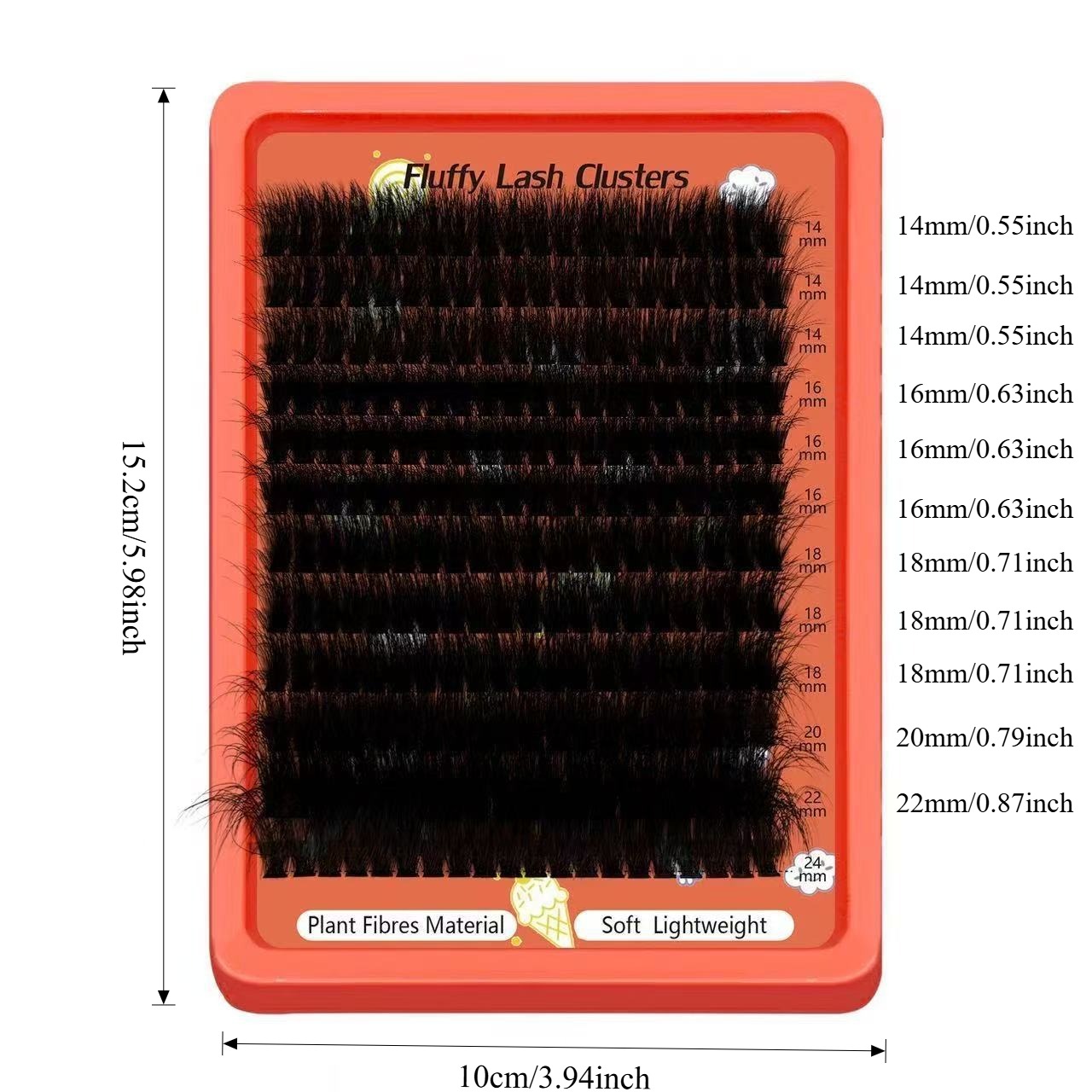 80D-100D ふわふわクラスターラッシュ 8D Dカール - Eyelash Extension Home Service のレビューと価格
