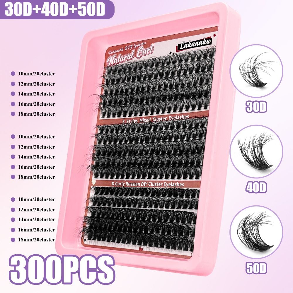 長さ9-16mmのつけまつげ 3Dボリューム ナチュラルルッ - Eyelash Extension Wispy のレビューと価格