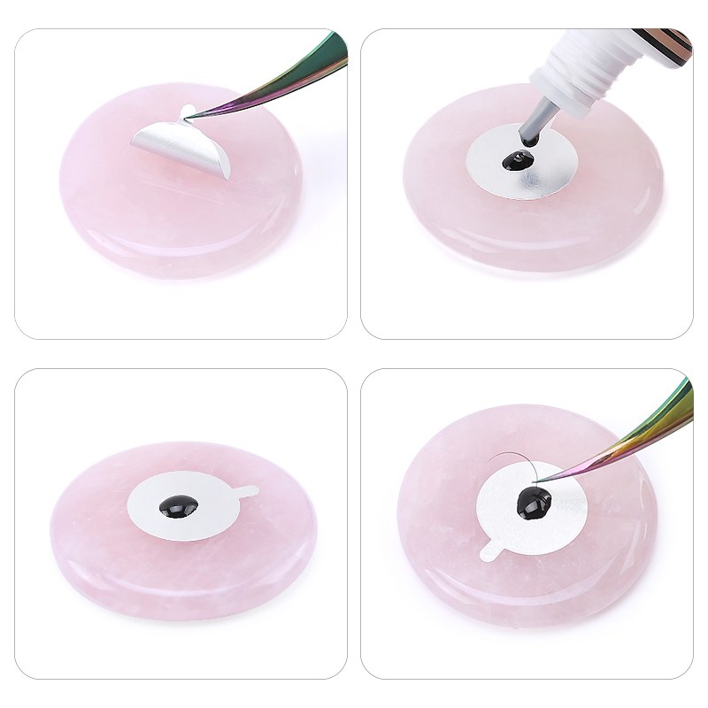 つけまつげ用接着剤パレット,メイクアップアクセサリー,翡翠石 - Eyelash Extension Uv Glue のレビューと価格