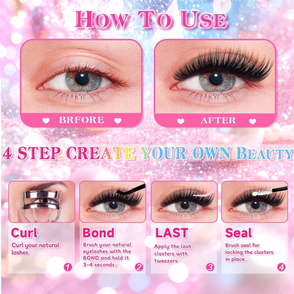 ナチュラルルックつけまつげ ウィスピー風 ボンド＆シール D - Eyelash Extension Wispy のレビューと価格