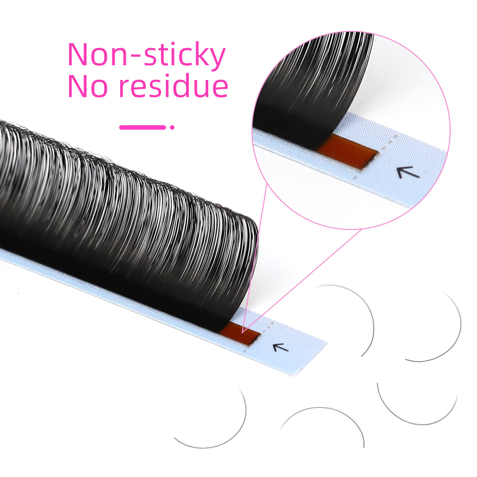 RUJADE 10 トレイ/ロット卸売個別つけまつげエクステ - Eyelash Extension Korea Natural のレビューと価格