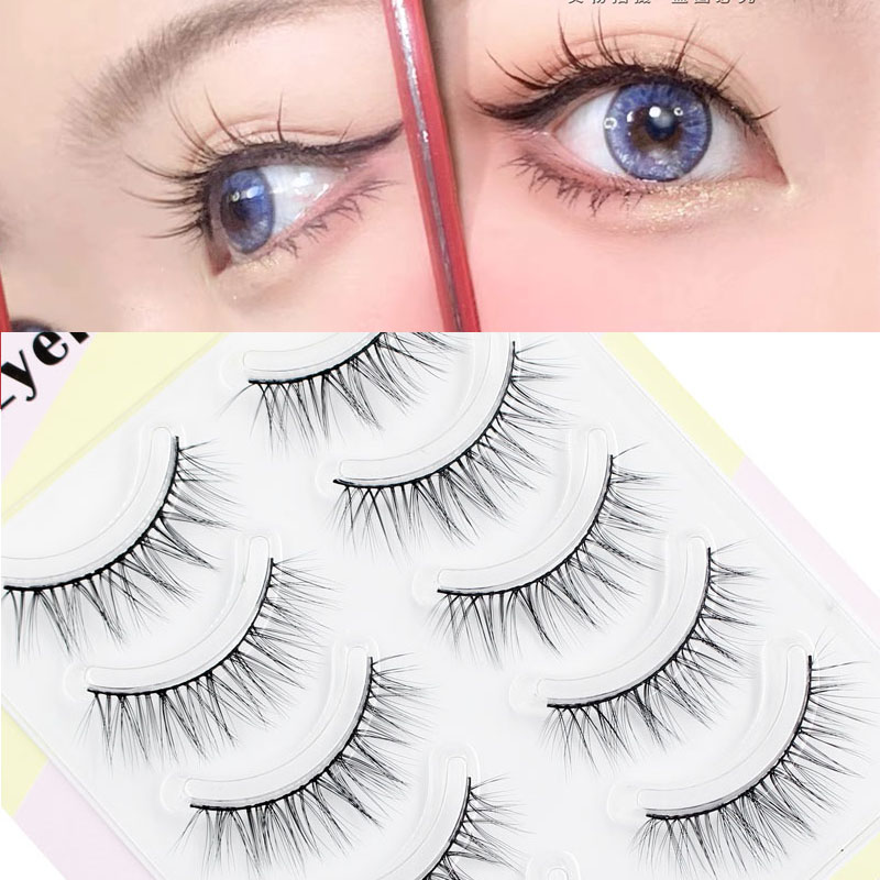 新ラッシュ延長つけまつげ5ペア3D日本と韓国妖精ロリータまつ - Eyelash Extension Korea Natural のレビューと価格