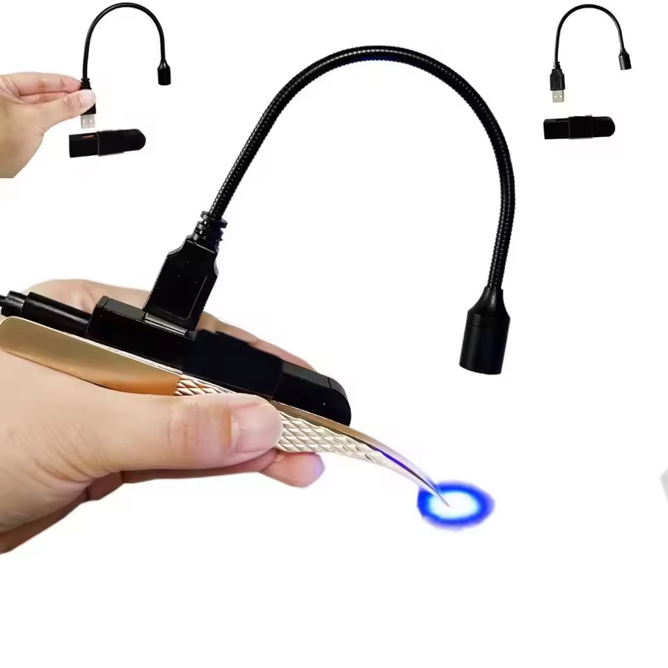 USBランプヘッド ハンドヘルドピンセット まつげエクステン - Eyelash Extension Uv Glue のレビューと価格
