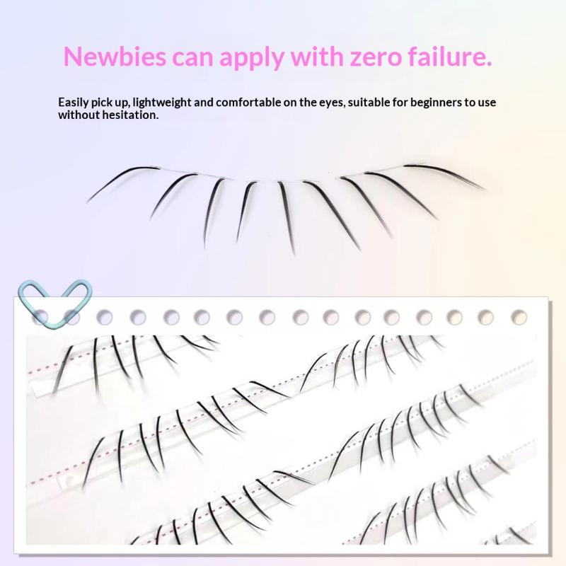 新しい1セットコミック下まつげエクステンションクラスターナチ - Eyelash Extension Uv Glue のレビューと価格
