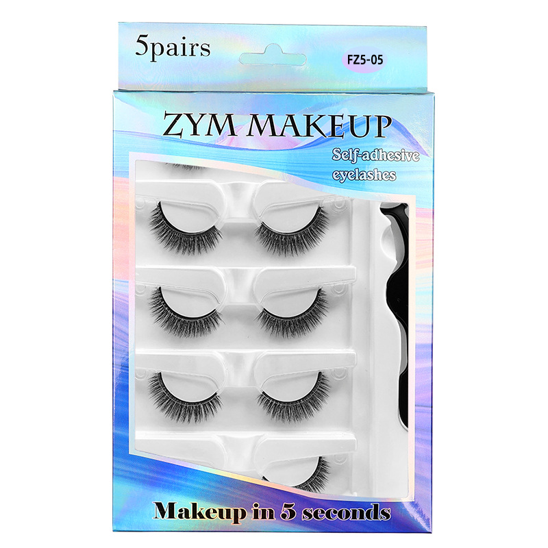 5 ペア接着剤不要の自己粘着まつげ 3D ナチュラルつけまつ - Eyelash Extension Uv Glue のレビューと価格