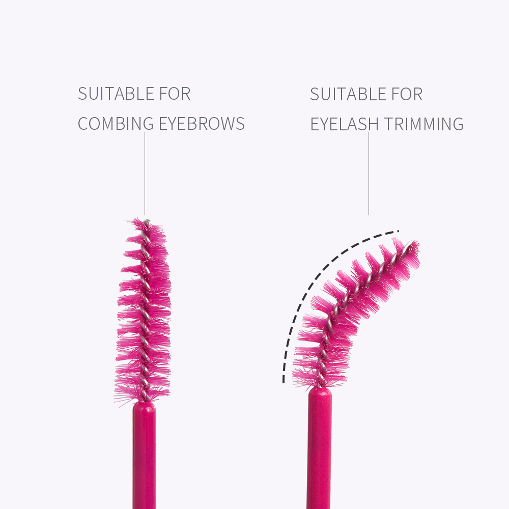 100 個使い捨てマイクロまつげコームブラシスプーラーメイク - Eyelash Extension Vendor のレビューと価格
